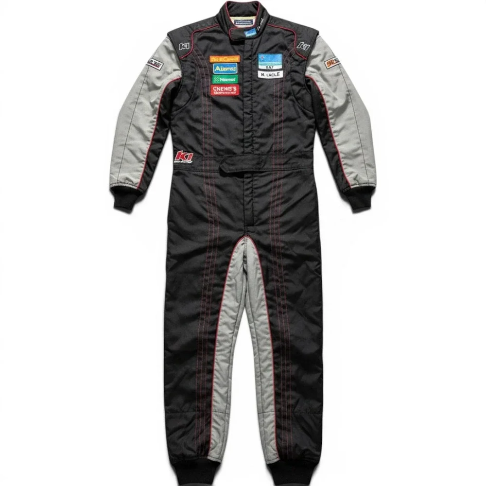 K1 Racing Suit Mens Small‎ 48 Black Grey Zip Do It Center Branded Jumpsuit Logo
